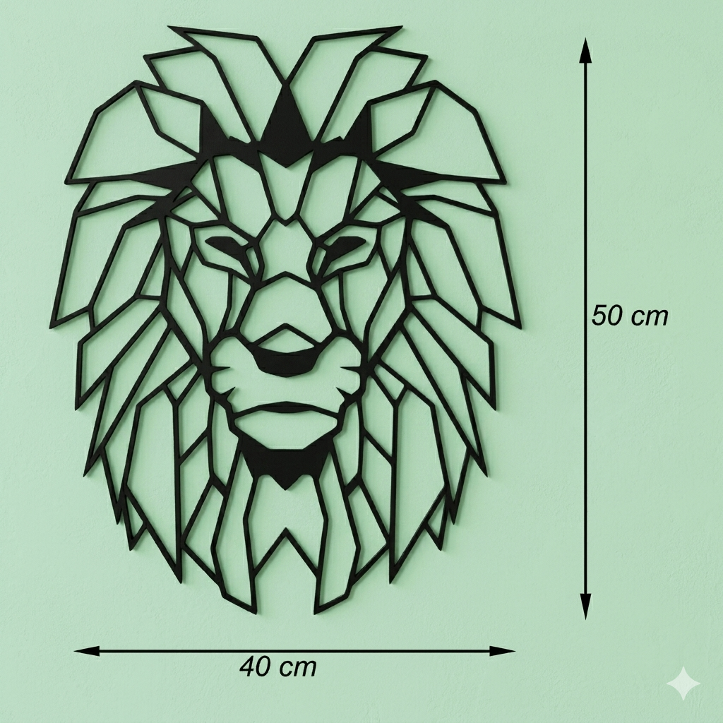 Lion Face Metal Wall Art - Image 5