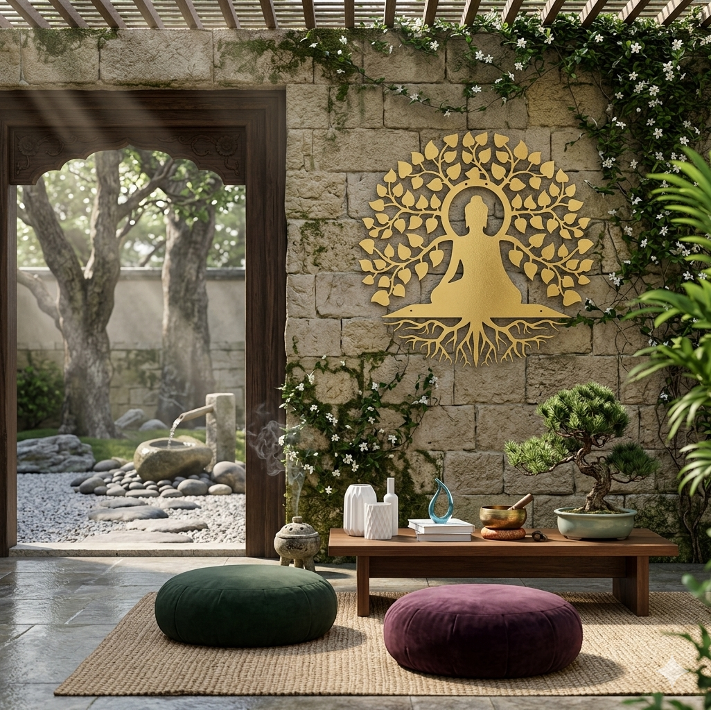STYLISH DESIGN BUDDHA METAL WALL ART