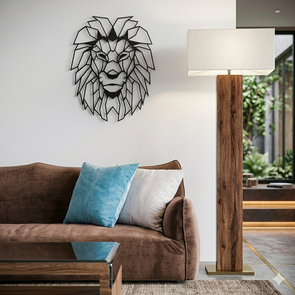 Lion Face Metal Wall Art - Image 4
